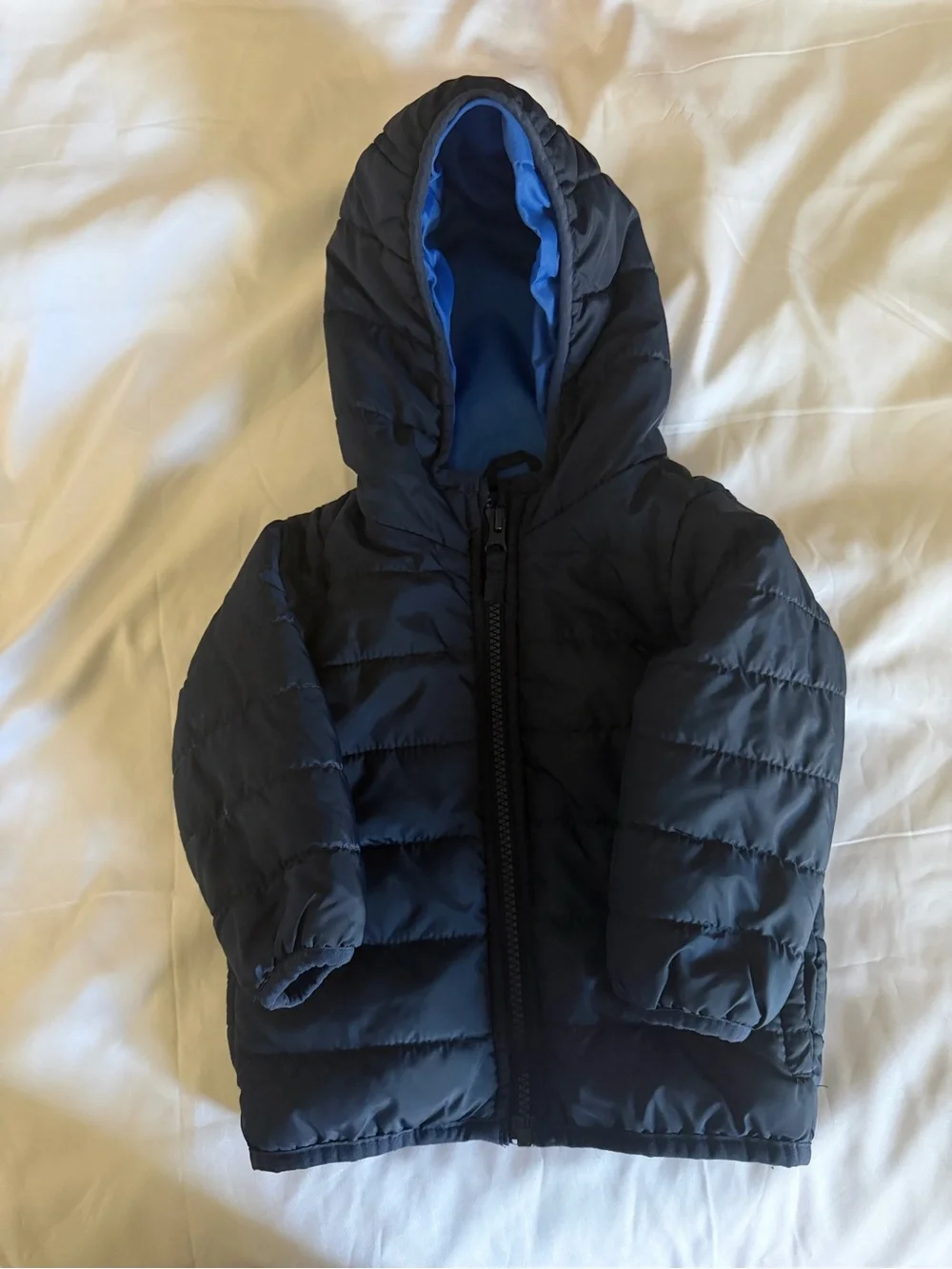 Carter's Navy Puffer Jacket with Blue Lining and Hood
